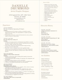 an example of a resume for an art director